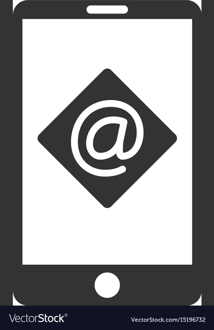 Mobile email flat icon