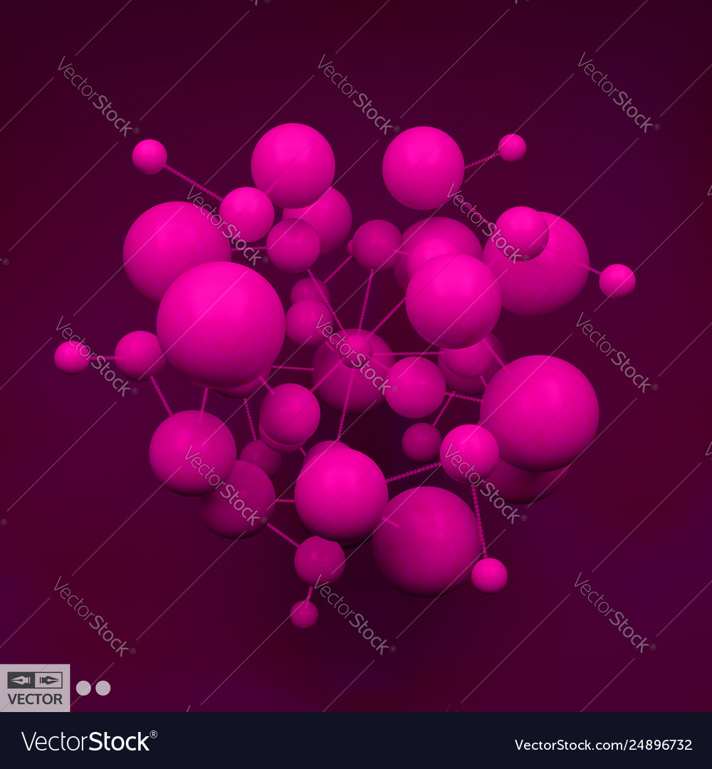 Molecule abstract molecular structure 3d design vector image Molecule abstract molecular structure 3d design