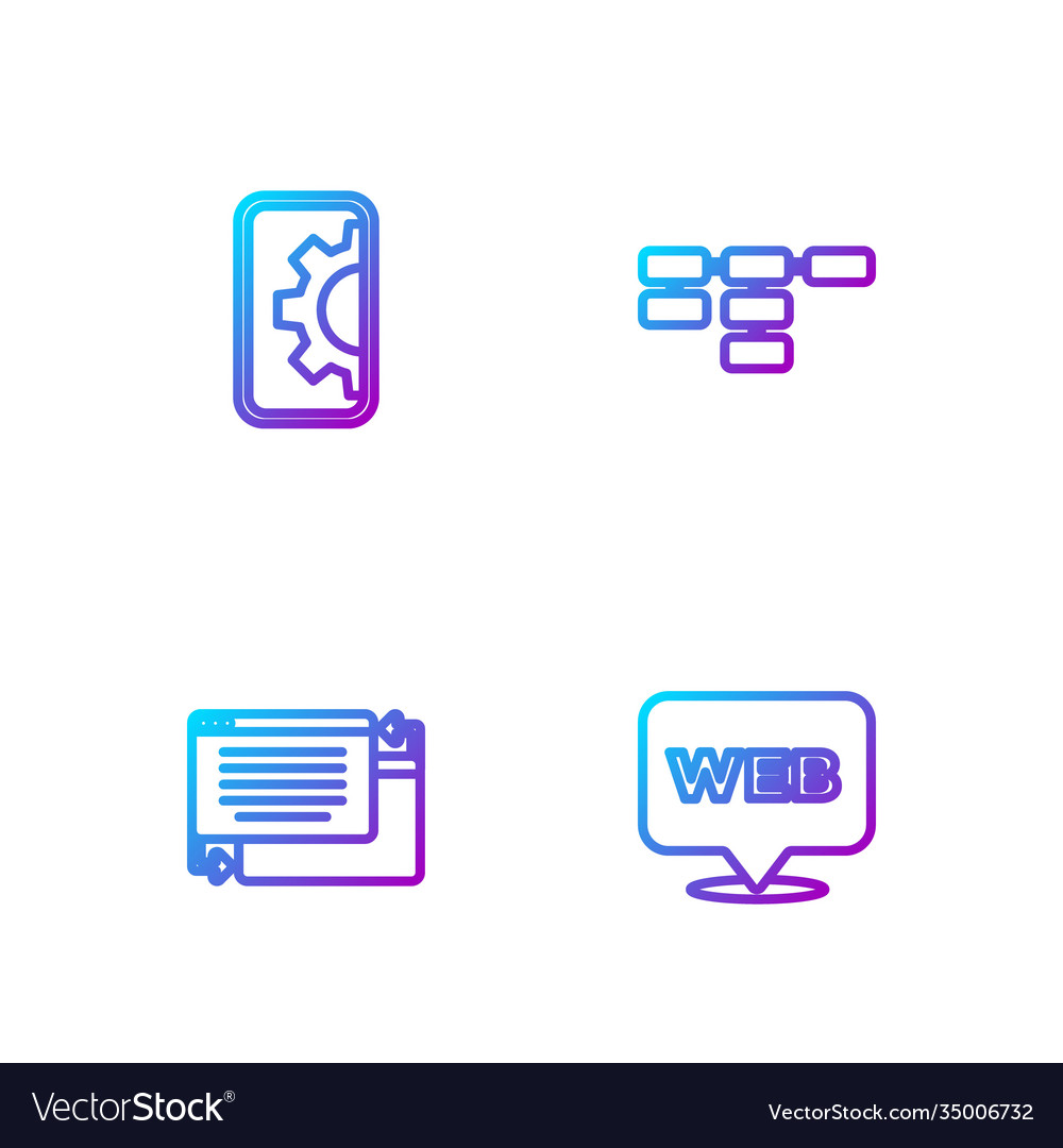 Set line web and graphic design ui or ux Vector Image Set line web and graphic design ui or ux