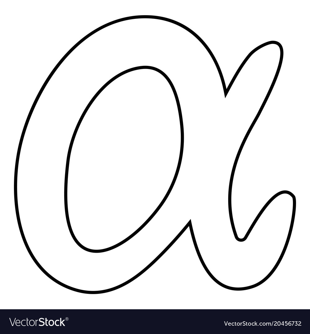 Symbol alpha icon black color flat style simple