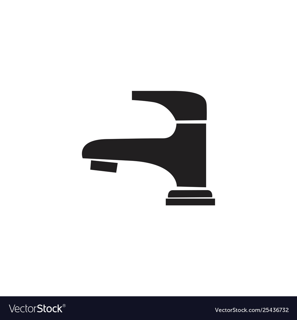 Water tap icon isolated on white background vector image Water tap icon isolated on white background