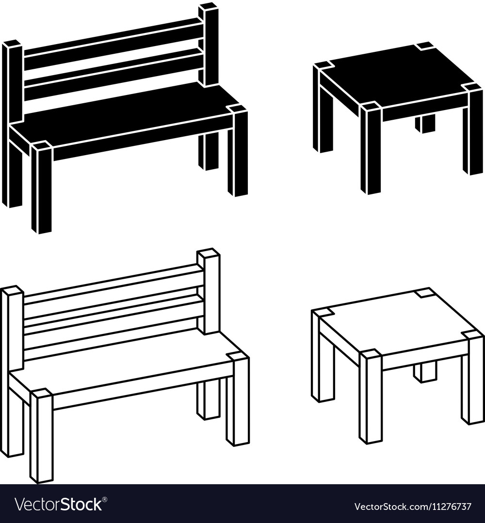 3d table clipart black