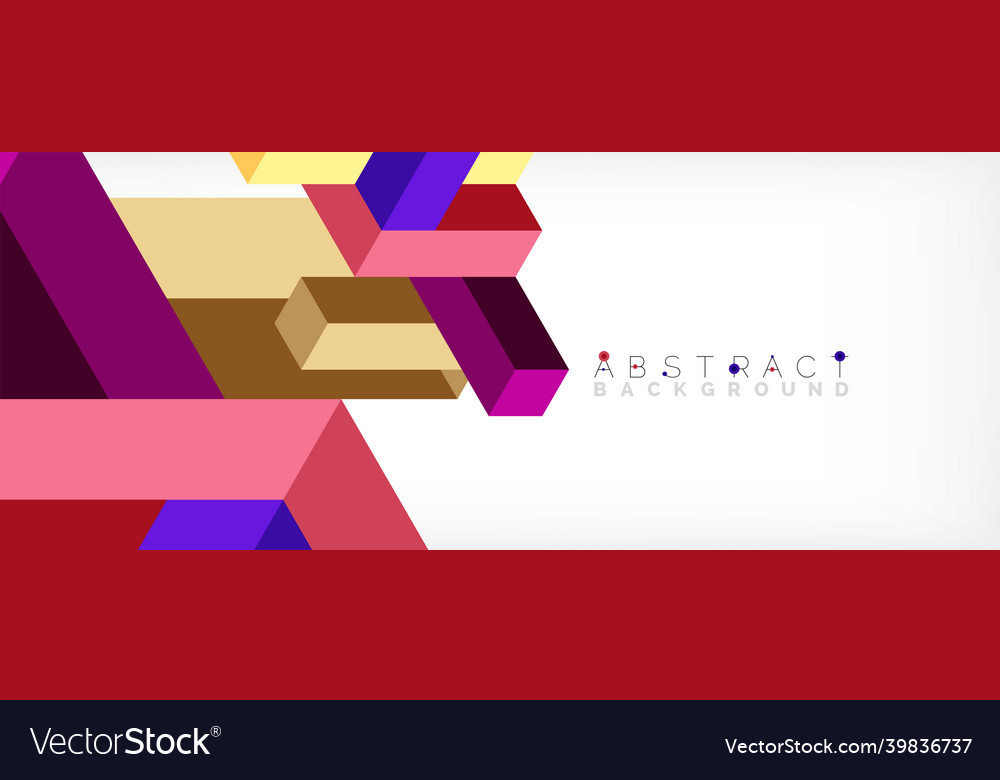 Abstract background 3d cubes cubic elements Vector Image Abstract background 3d cubes cubic elements