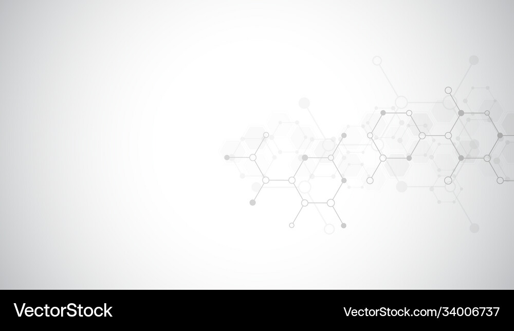 Abstract molecules background molecular Royalty Free Vector