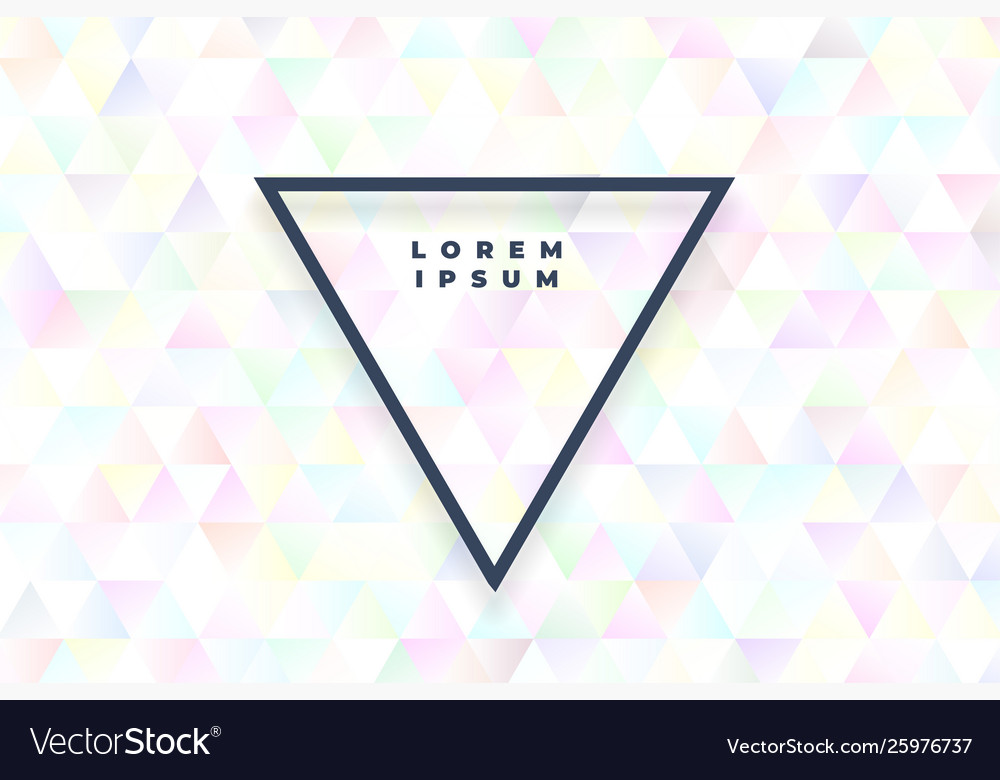 Abstract white triangles background with soft