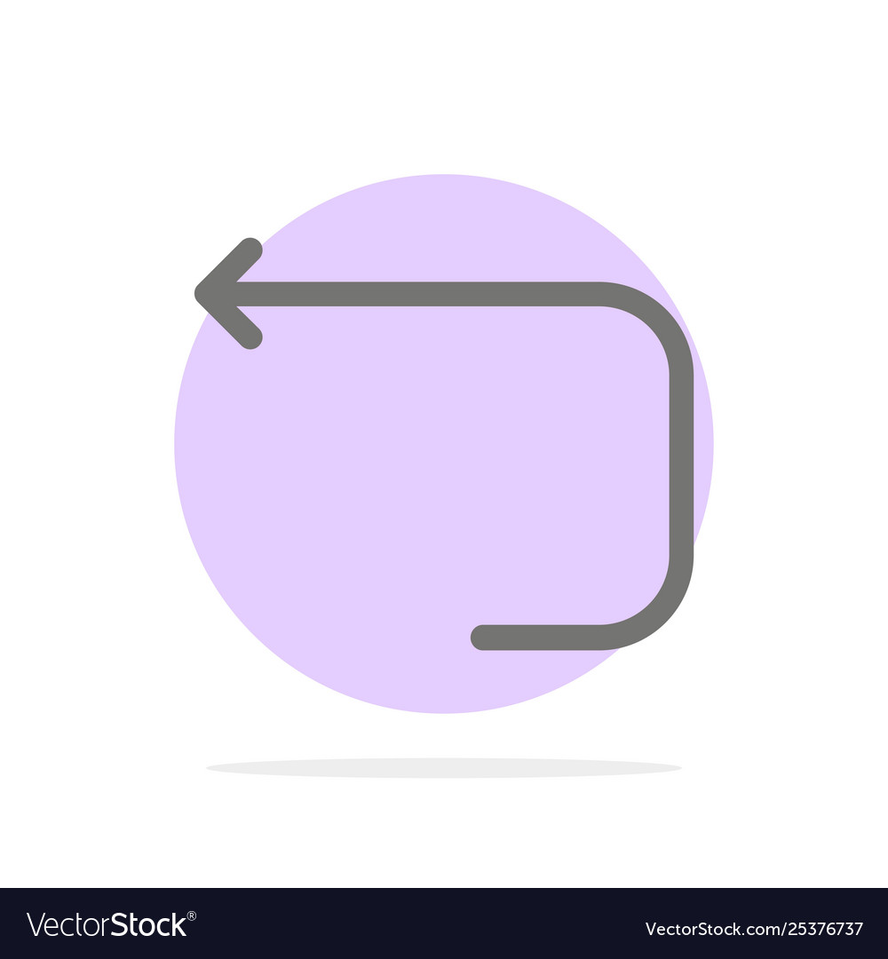 Arrow loop back abstract circle vector image Arrow loop back abstract circle