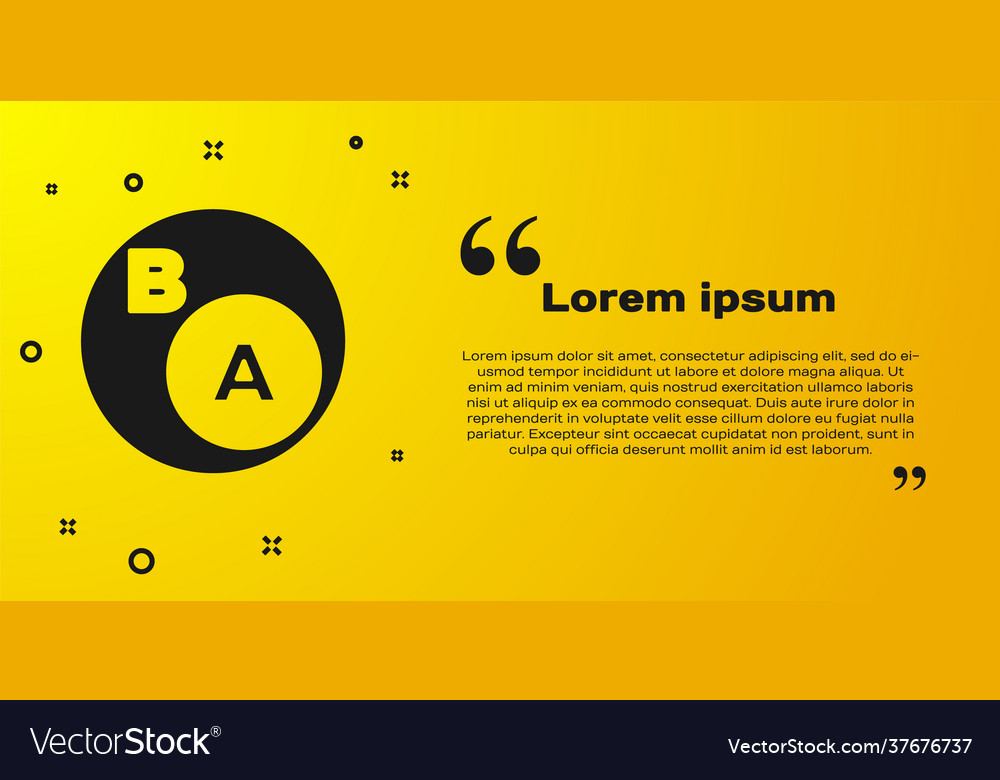 Black subsets mathematics a is subset b icon vector image Black subsets mathematics a is subset b icon