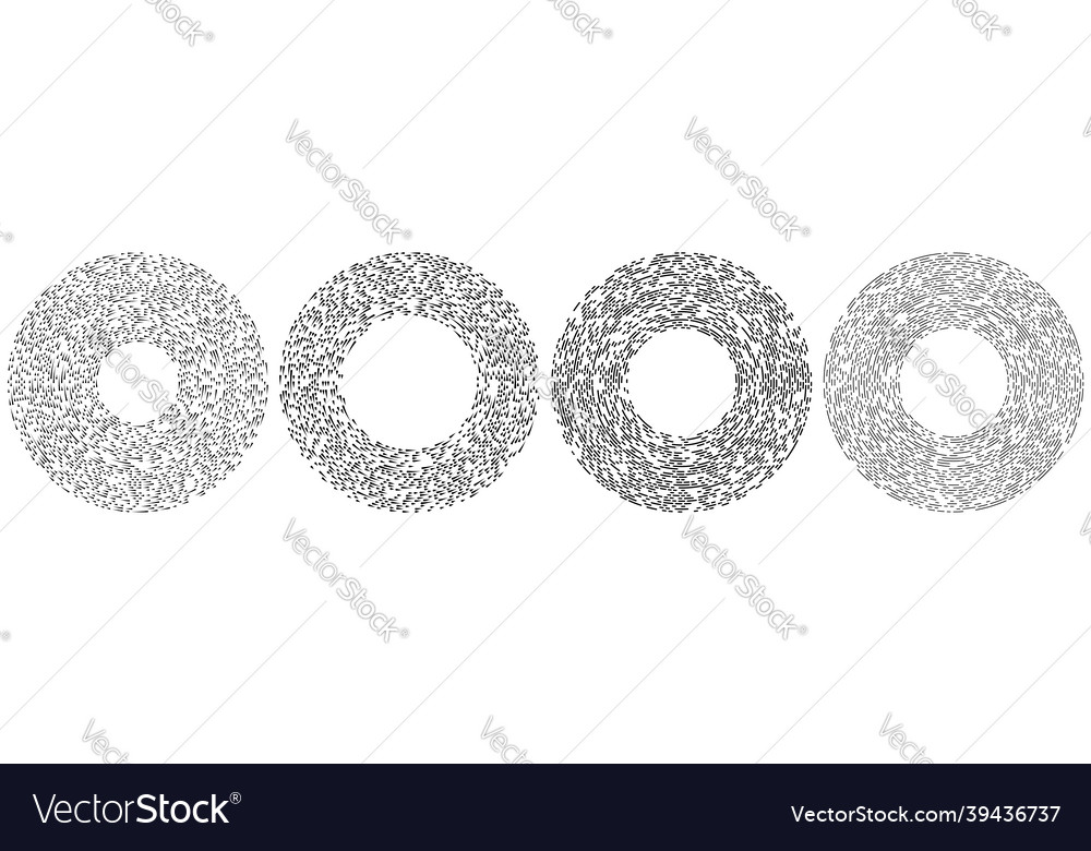 Circular concentric segmented circles rings