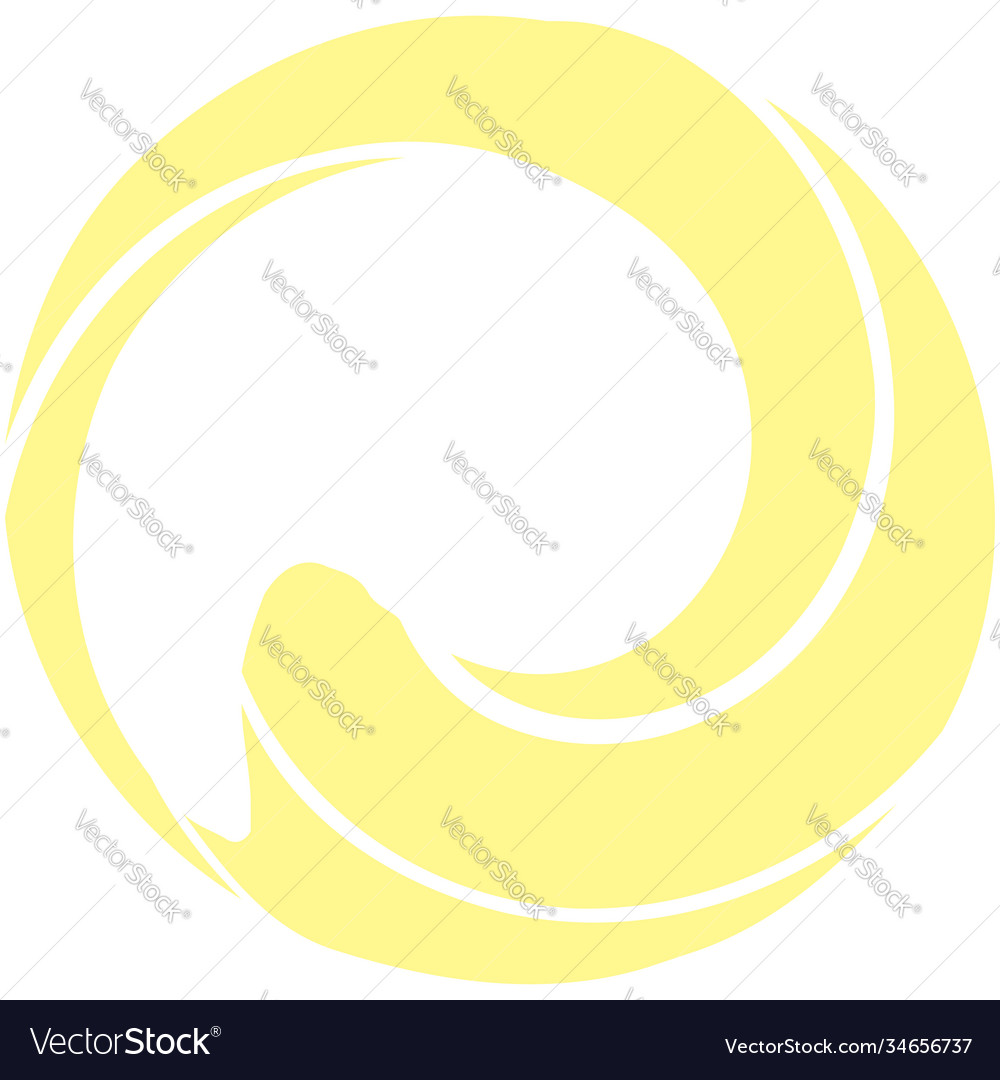 Circular spiral swirl twirl design element