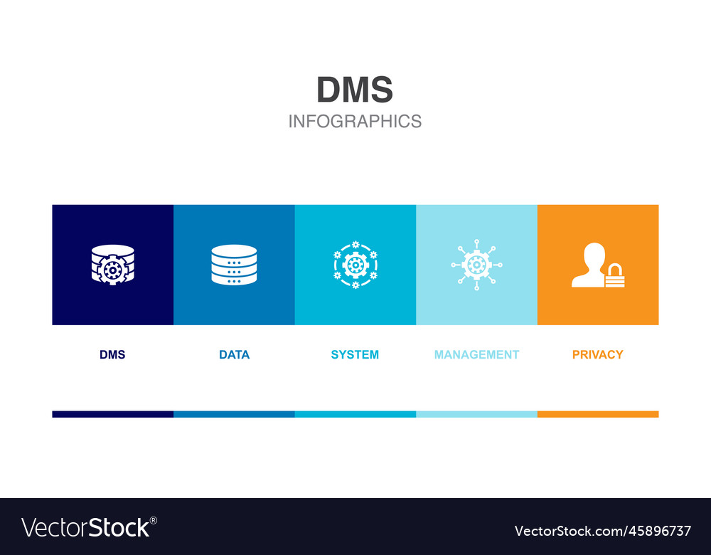 Dms data system management privacy icons