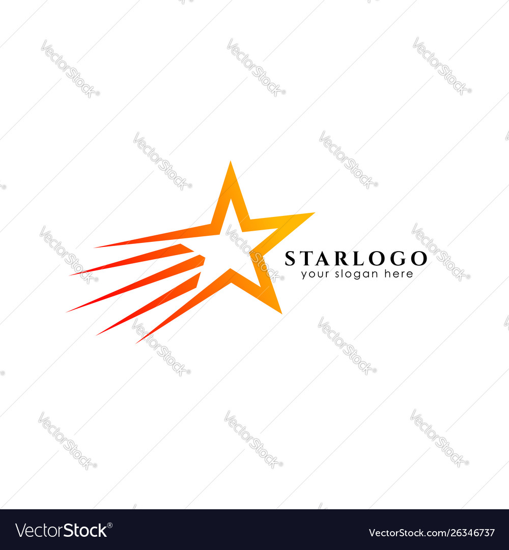 Flying star logo design template icon Royalty Free Vector