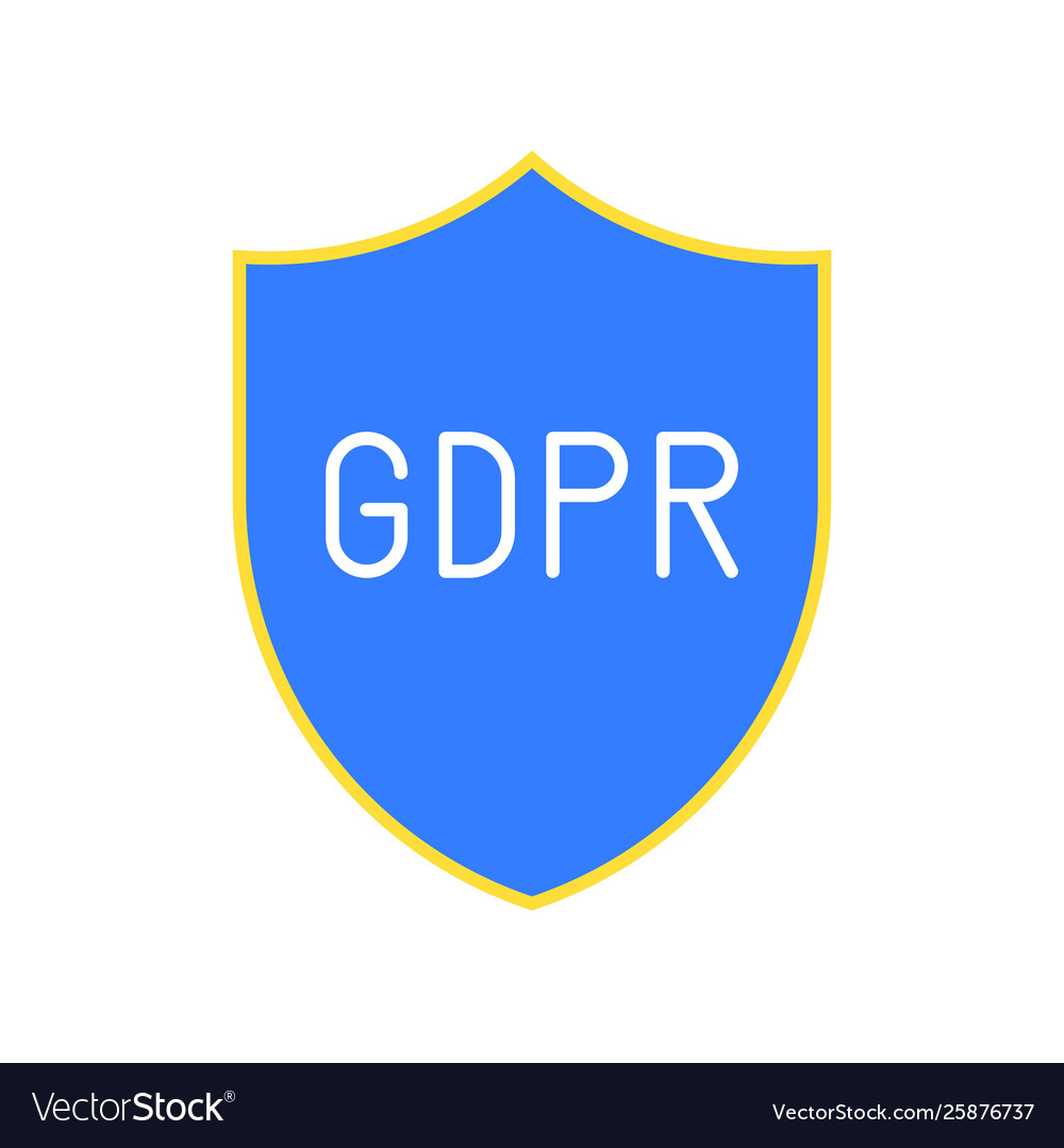 Gdpr general data protection regulation icon flat Vector Image
