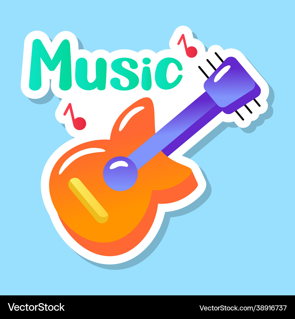 Guitar music Royalty Free Vector Image - VectorStock