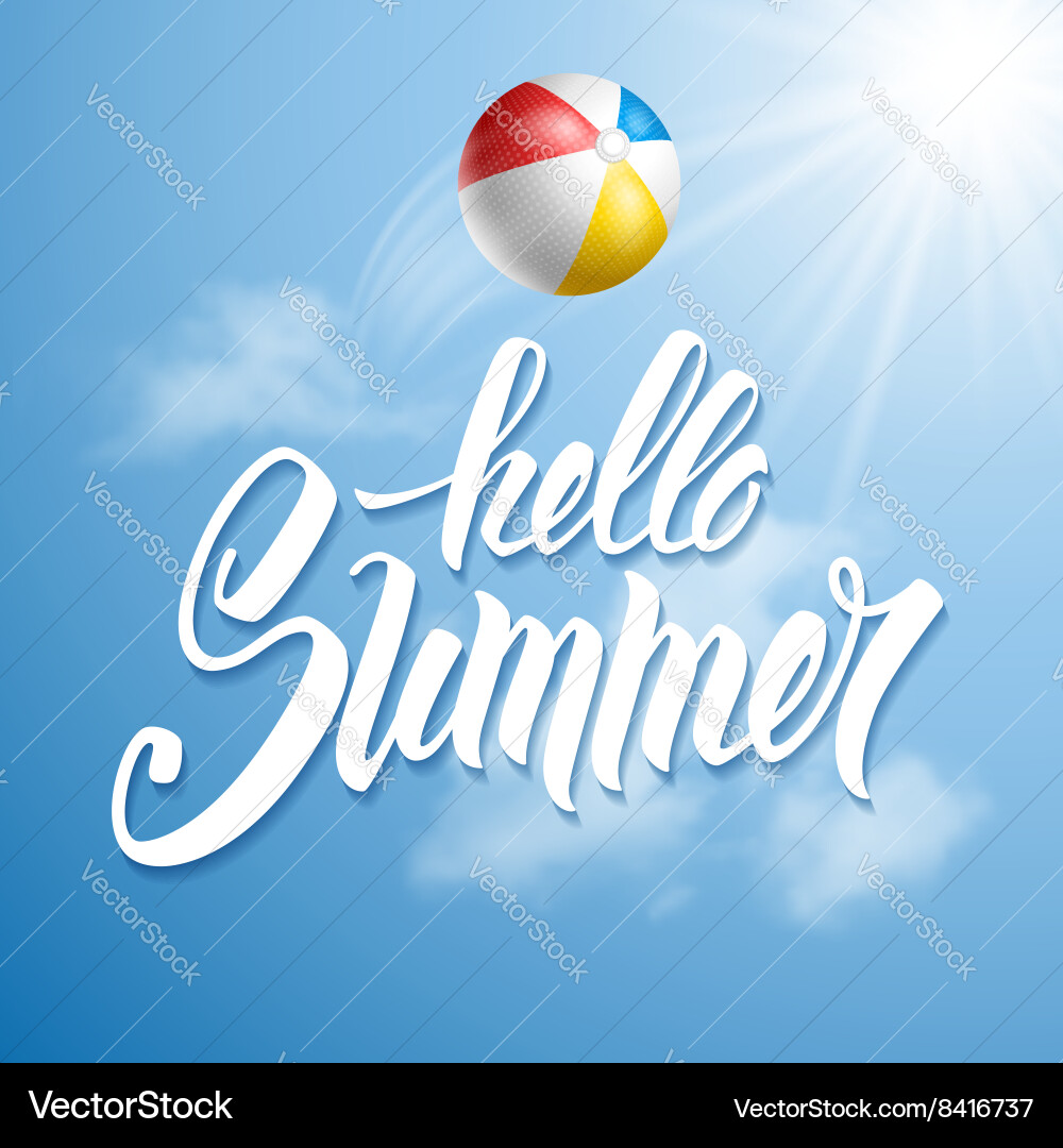 Hello summer Royalty Free Vector Image - VectorStock