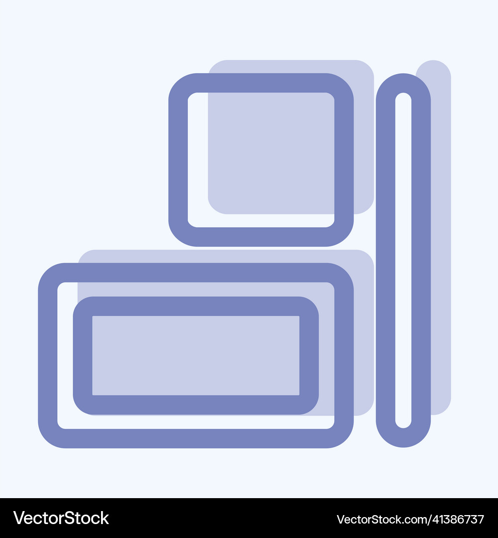 Icon horizontal align right - two tone Royalty Free Vector