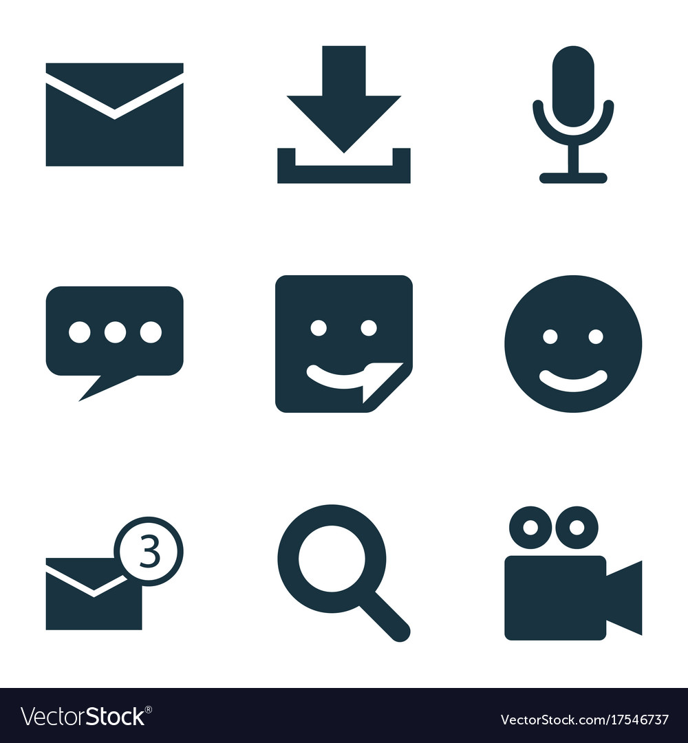 Internet icons set collection of down arrow