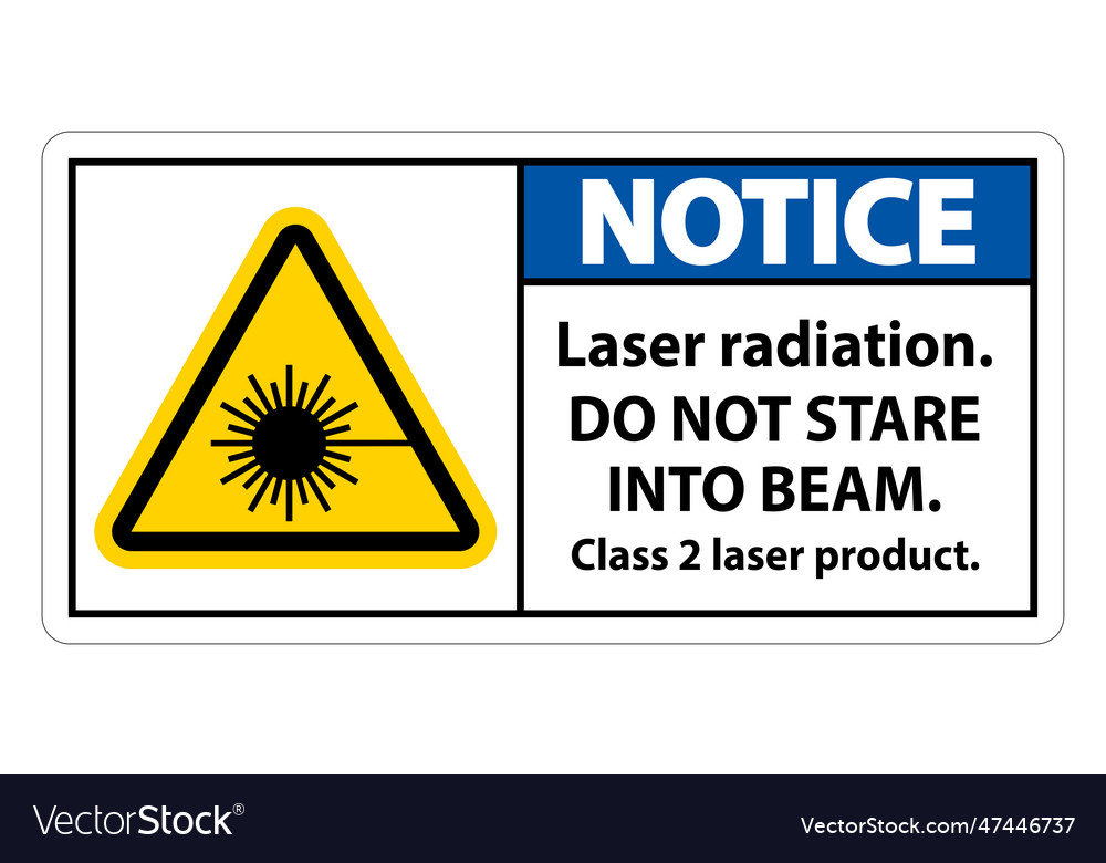 Beachten Sie dass Laserstrahlung nicht in die Strahlklasse starrt