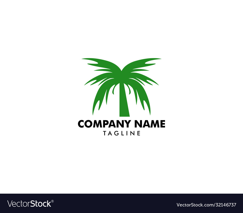 Palm Kokosbaum-Symbol Logo Vorlage Design