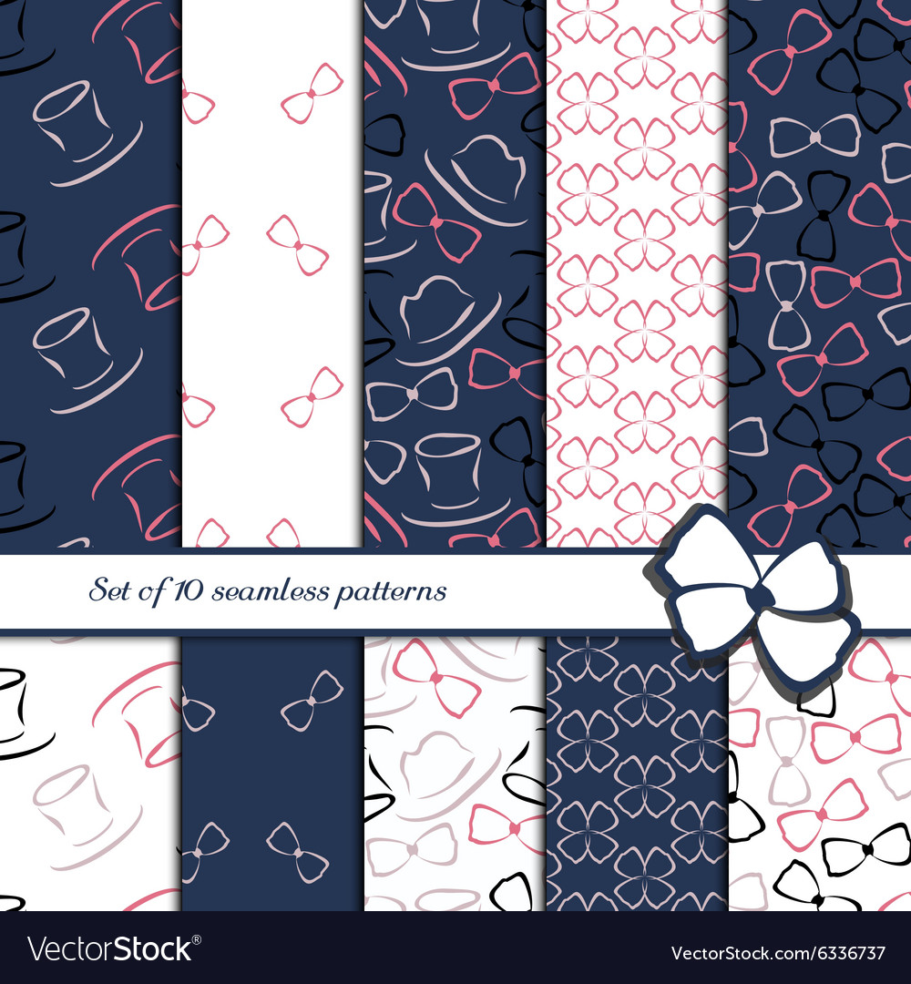 Set of 10 seamless patterns