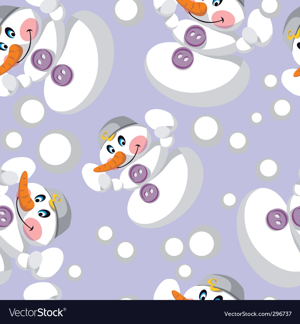 Snowman seamless pattern