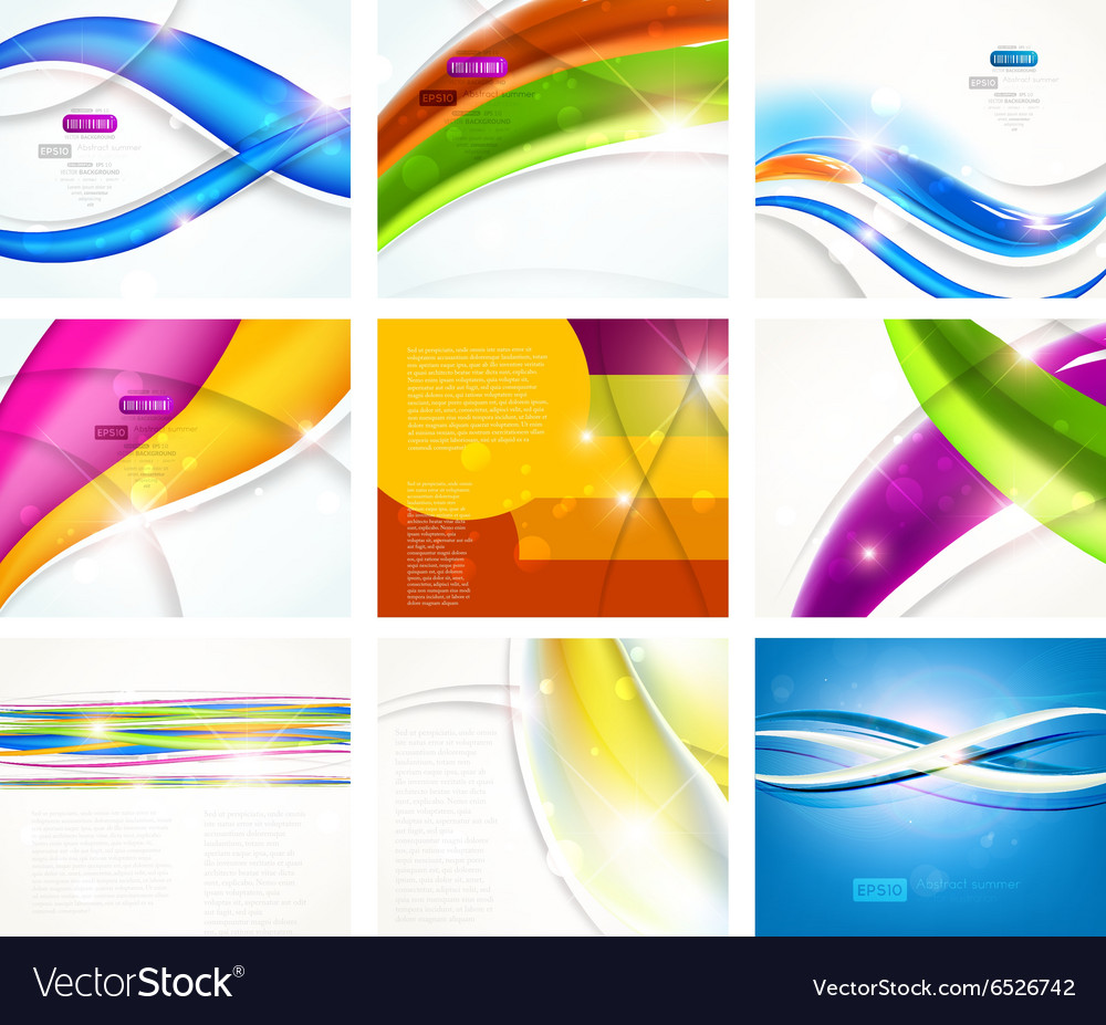 Abstract Gradient Background Set