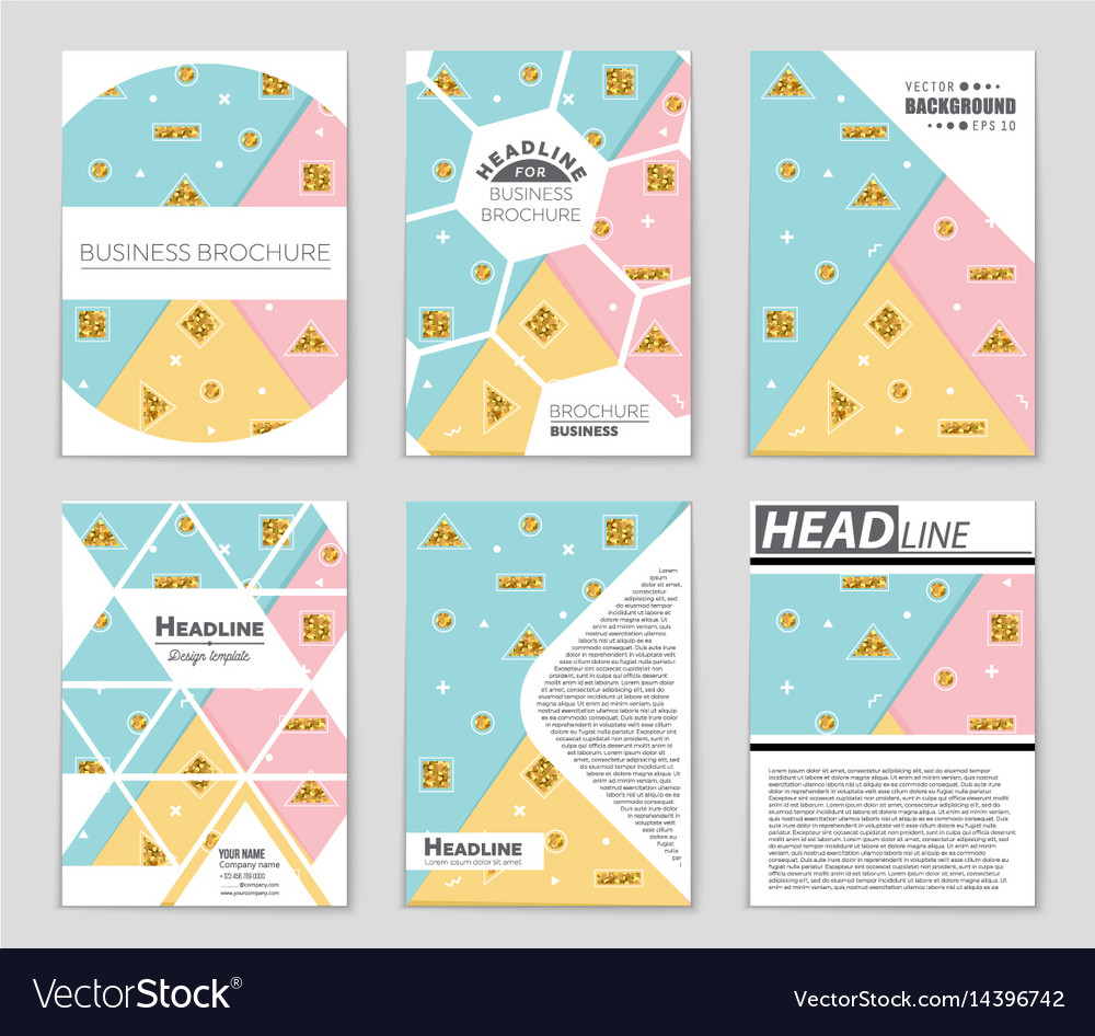 Abstract layout background set for art