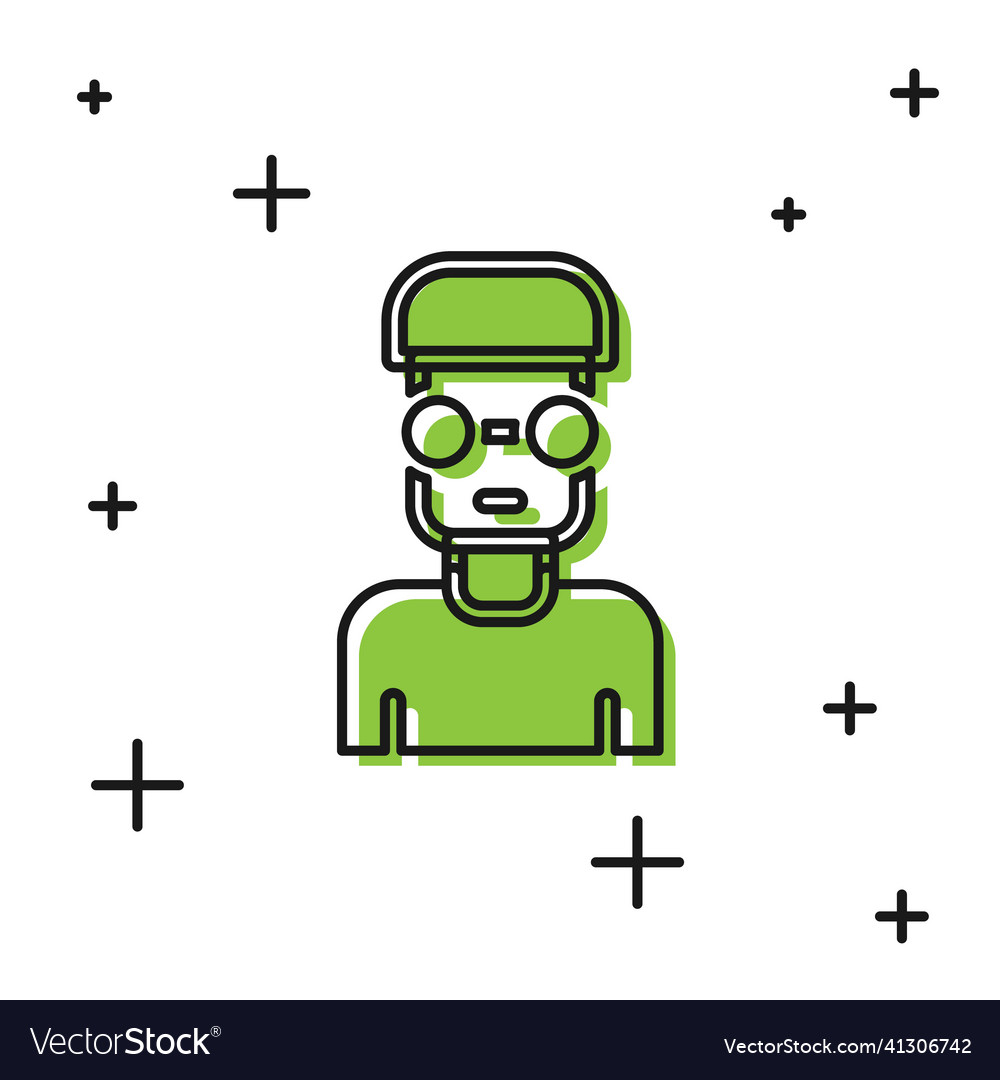 Black nerd geek icon isolated on white background Vector Image Black nerd geek icon isolated on white background