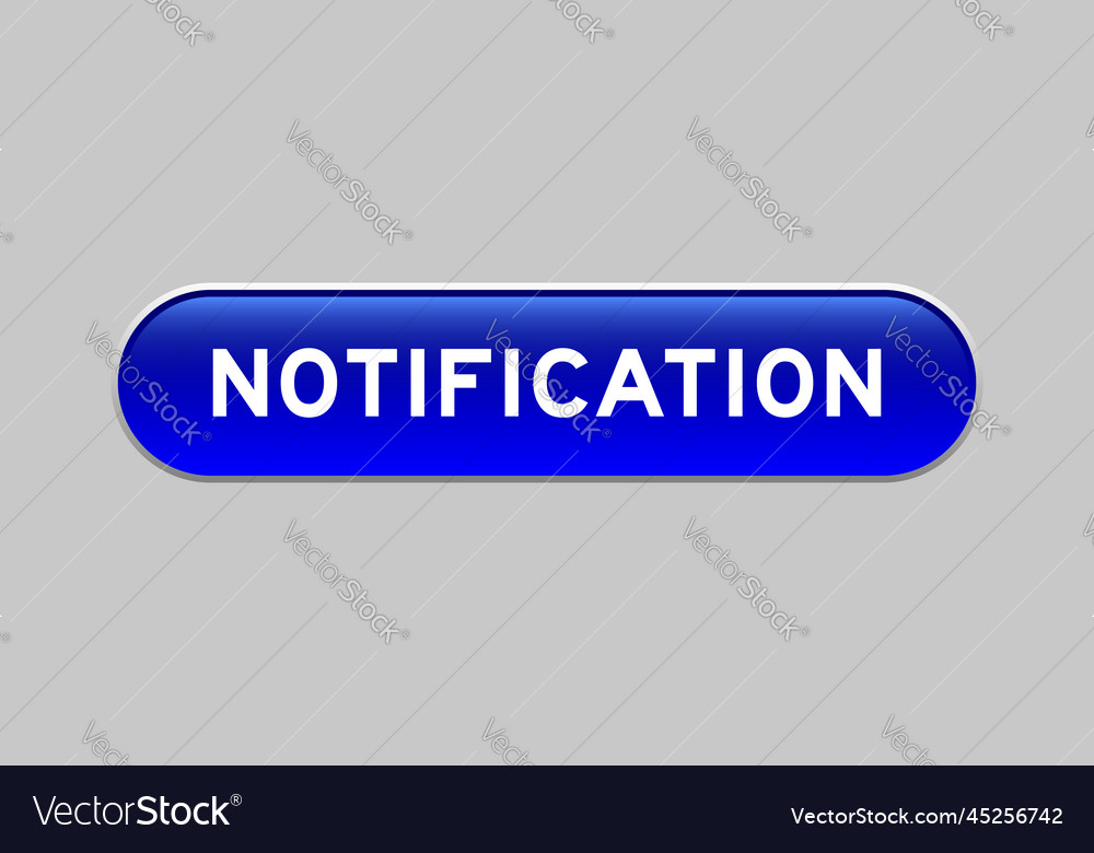 Blue color capsule shape button with word