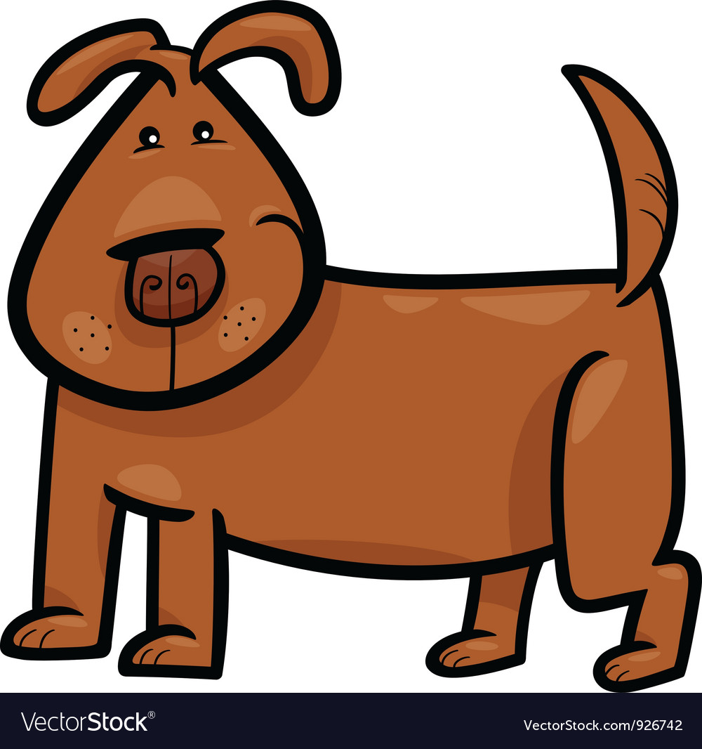 Cartoon doodle of funny dog Royalty Free Vector Image