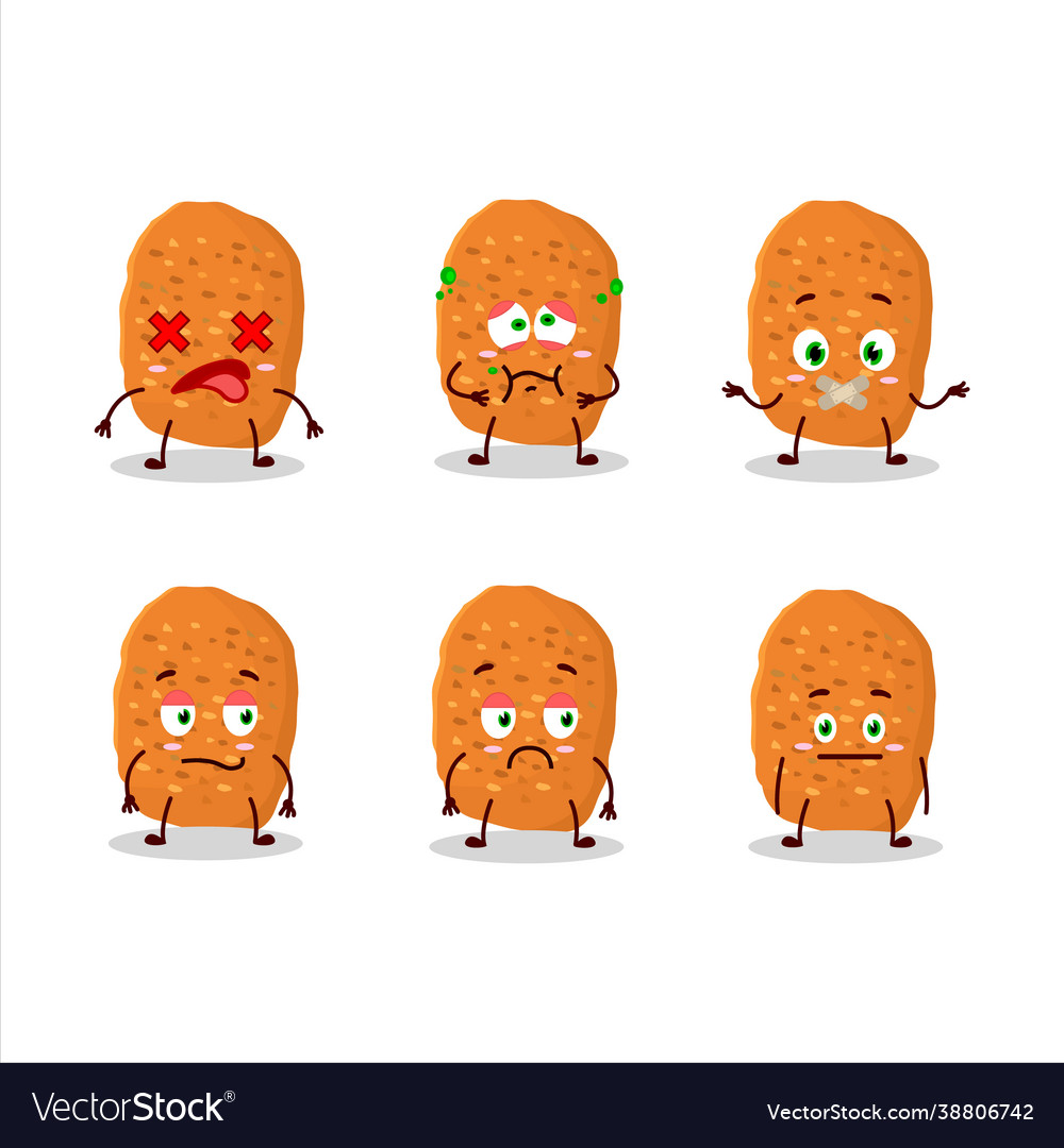 Chicken nugget character with nope expression