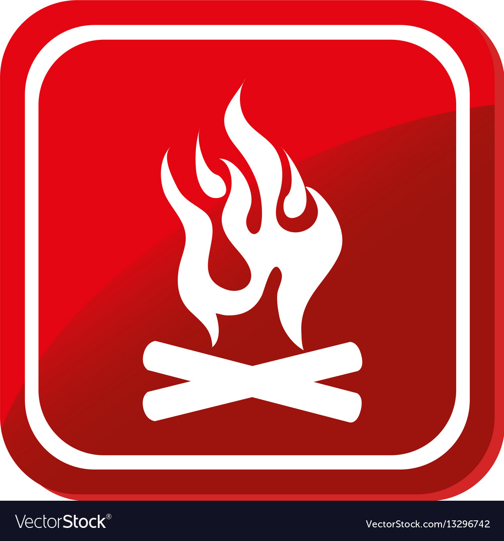 Fire flame signal icon