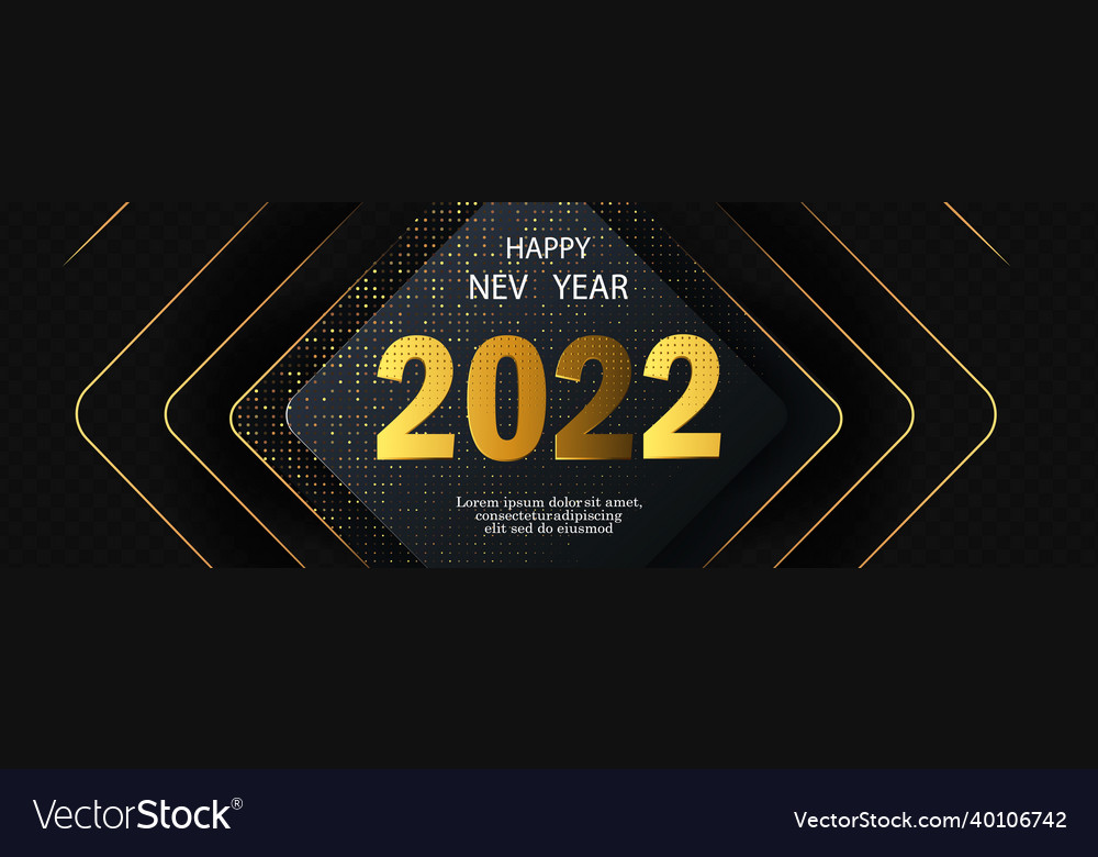 Happy new year 2022 luxurious white numbers Vector Image