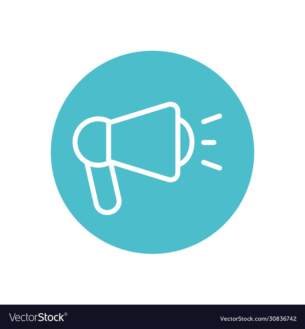 Megaphone icon block line style