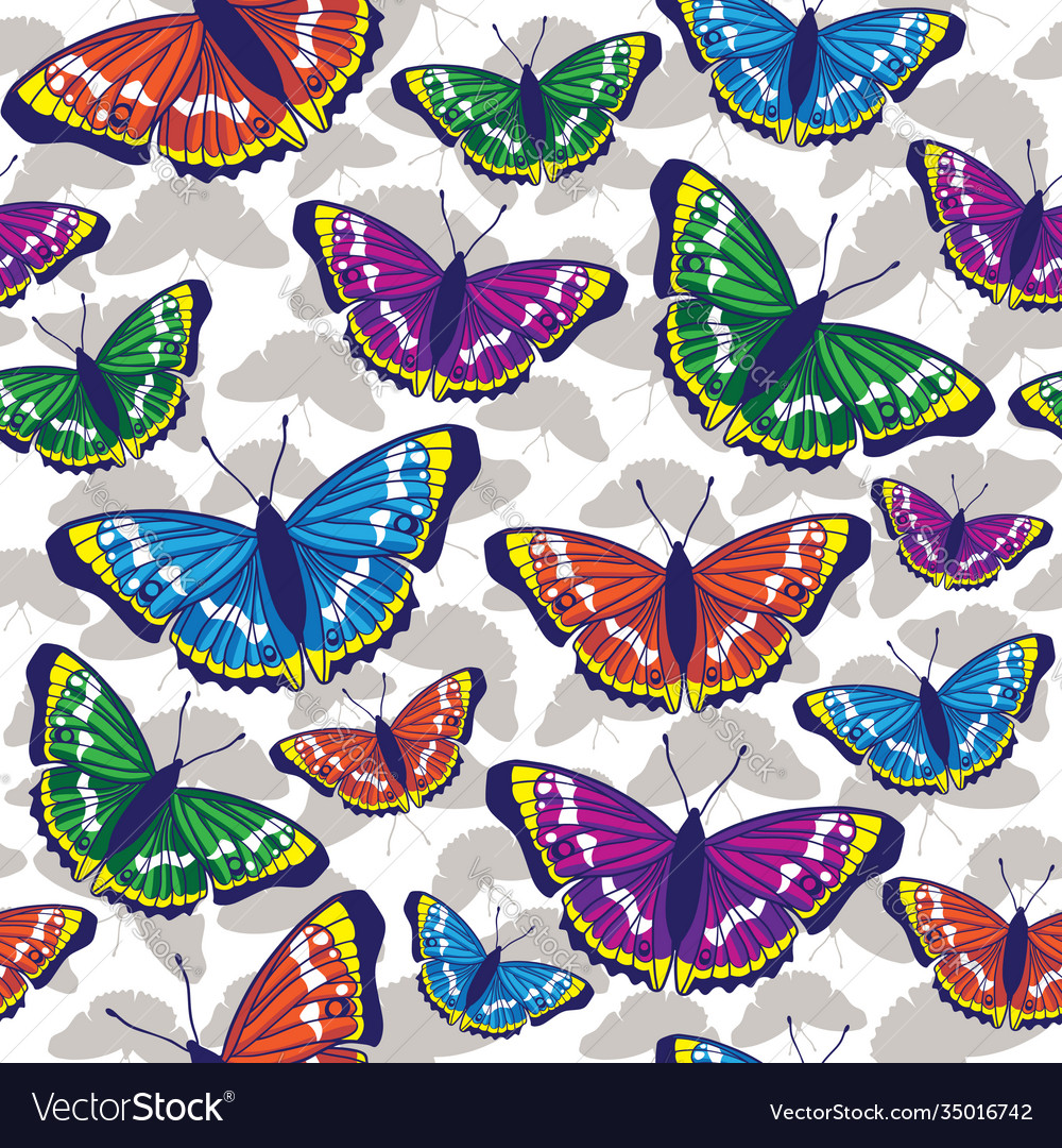 Seamless pattern with butterflies