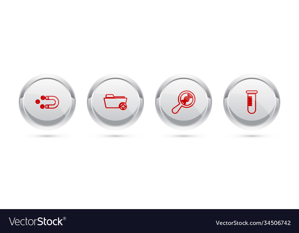 Set line customer attracting health record folder vector image Set line customer attracting health record folder