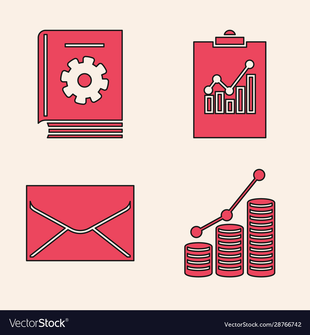 Set pie chart infographic and coin user manual