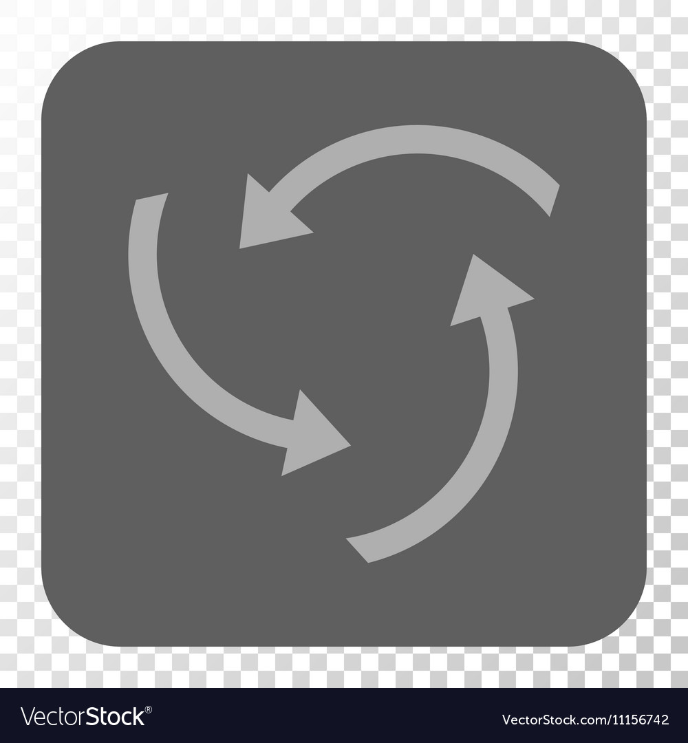 Swirl arrows rounded square button