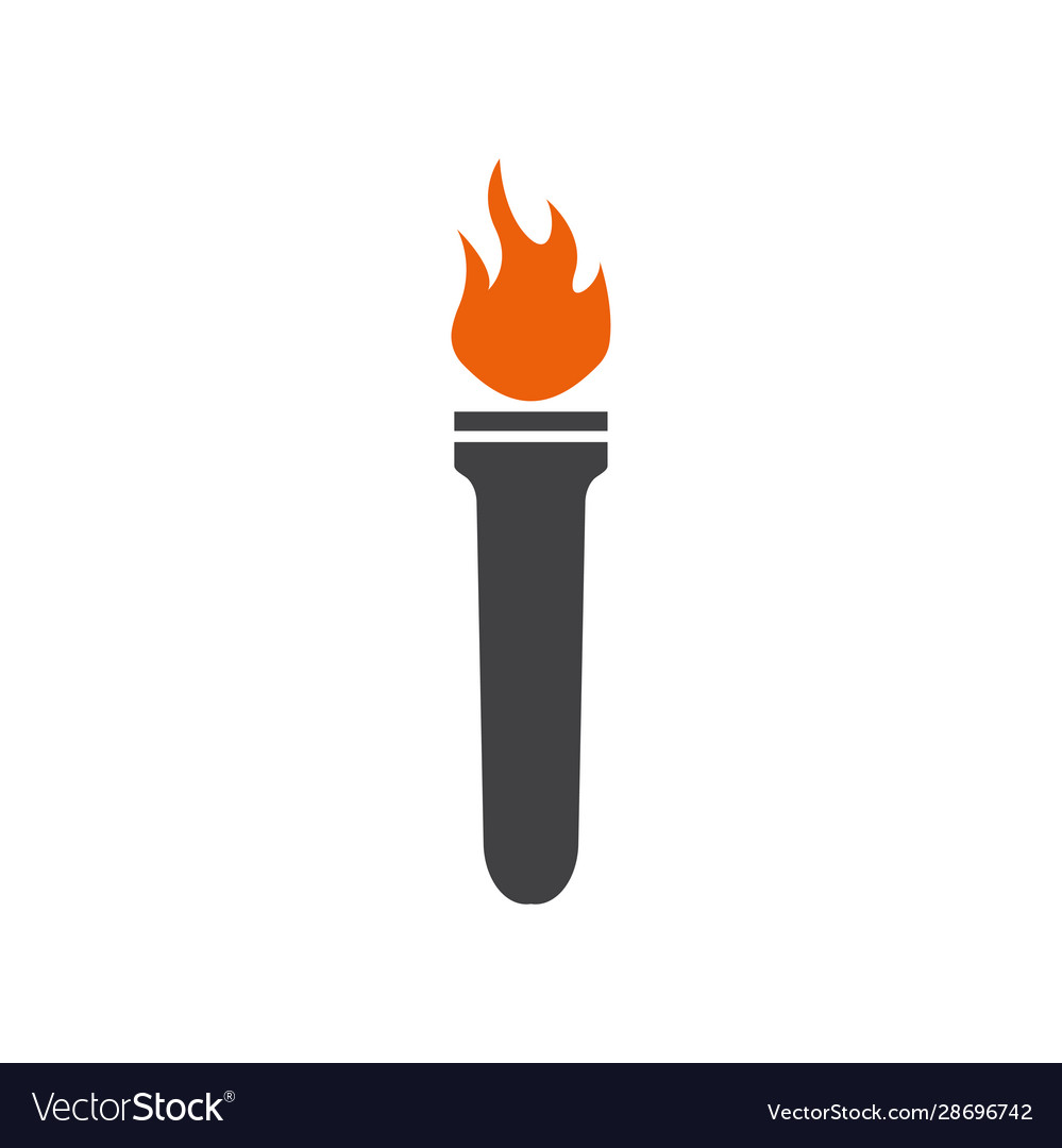 Torch icon design template isolated Vector Image Torch icon design template isolated
