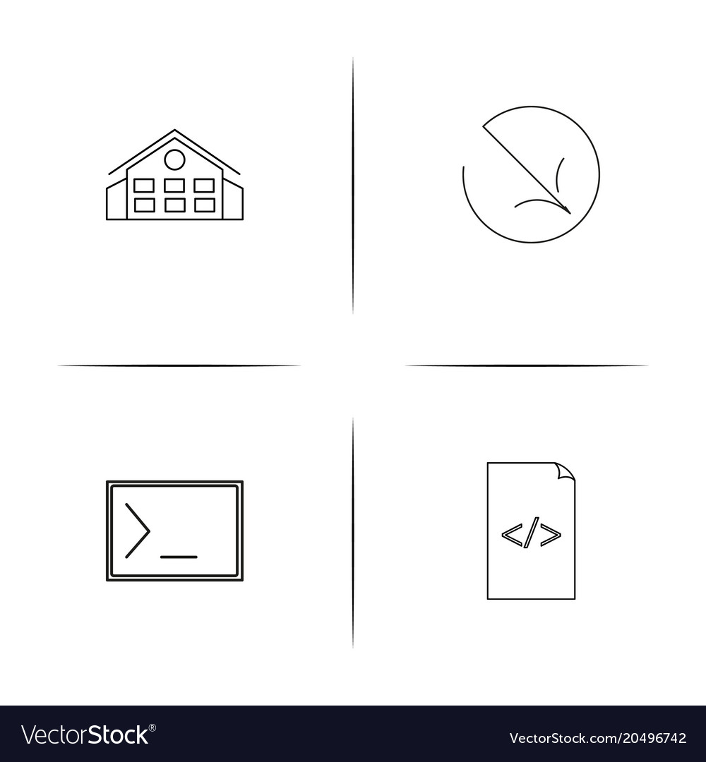 Web and text simple linear icons set outlined