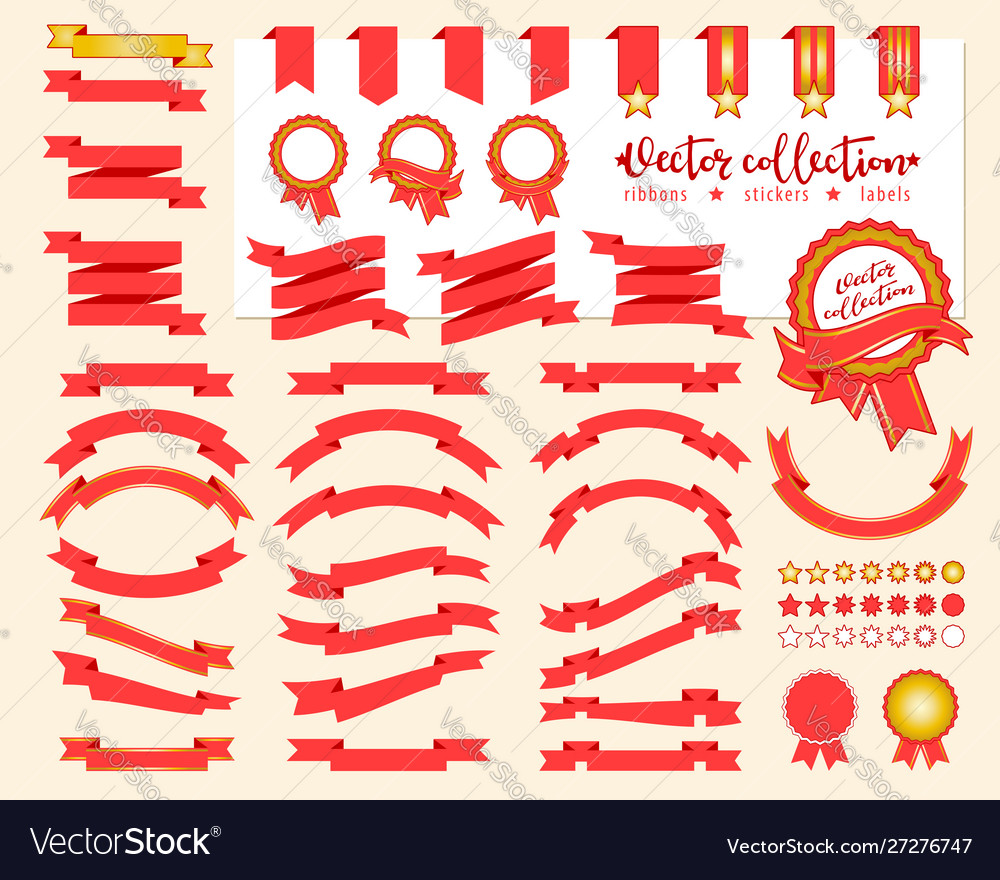 Collection decorative design elements vector image Collection decorative design elements