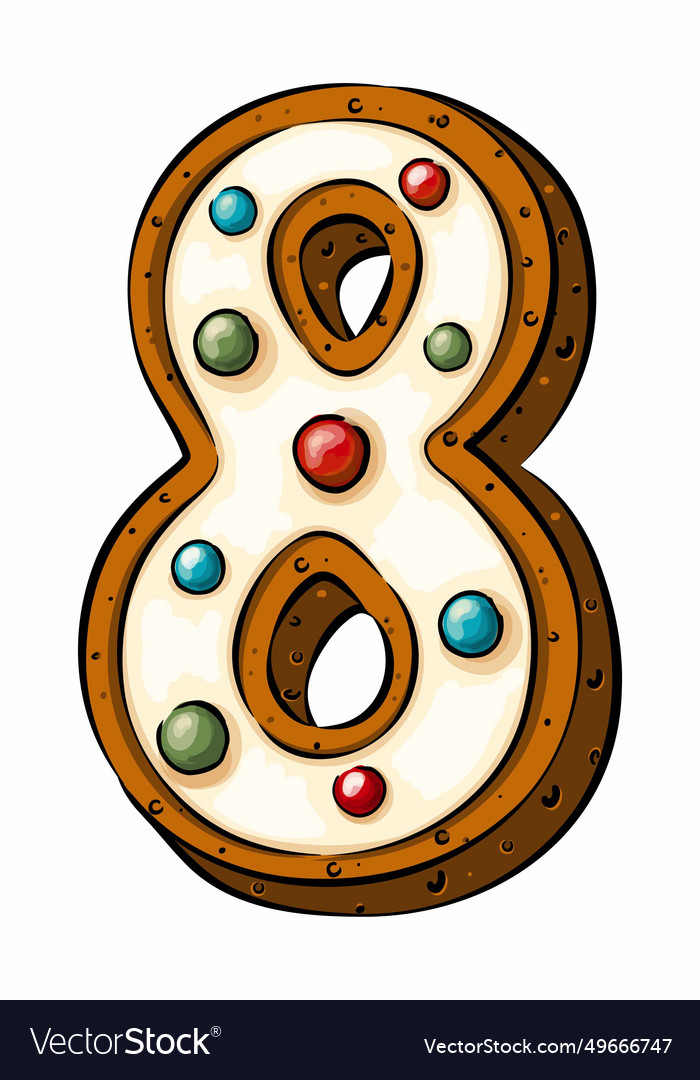 Figure in the form of number 8 shape vector image Figure in the form of number 8 shape