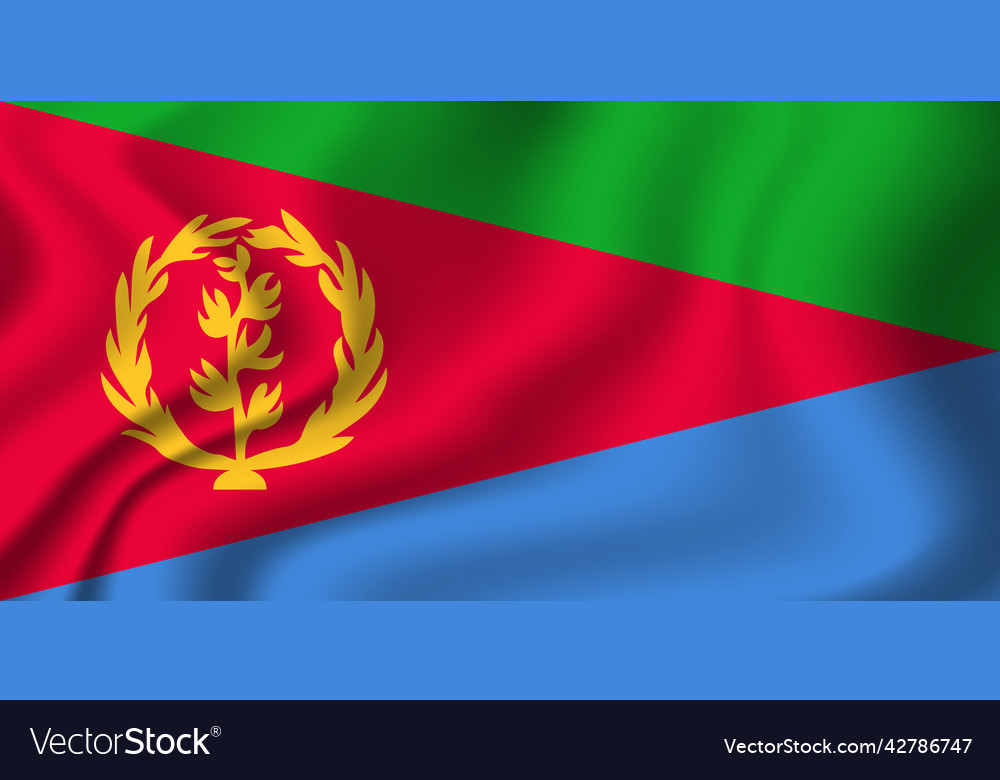 Flag of eritrea eritrean national symbol vector image Flag of eritrea eritrean national symbol