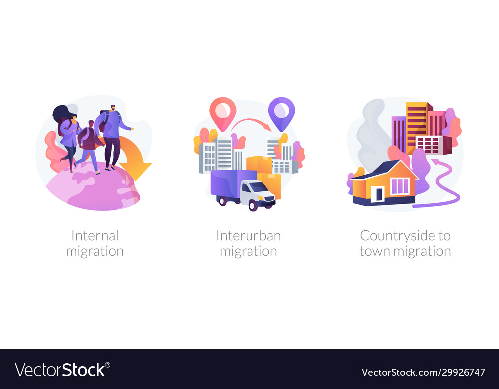 Human migration abstract concept Royalty Free Vector Image