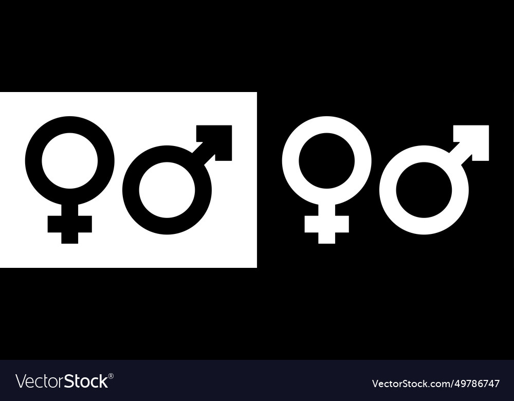 Male and female gender icon