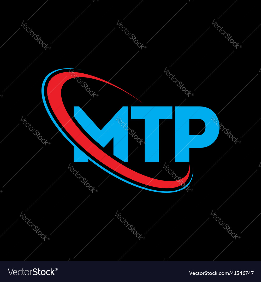 Mtp logo letter letter logo design Royalty Free Vector Image