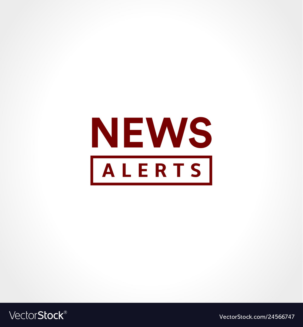 News alerts simple text icon minimalistic style