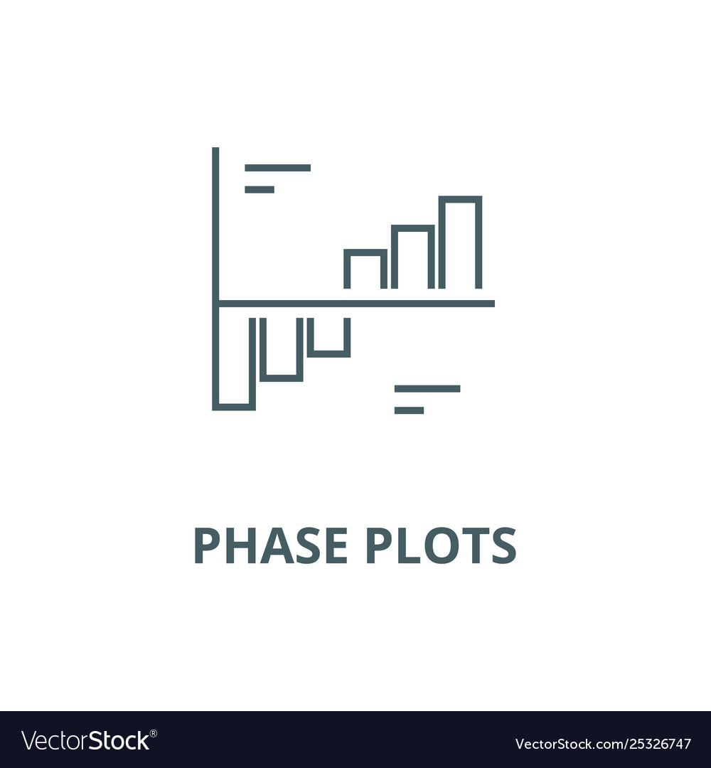 Phase plots line icon linear concept