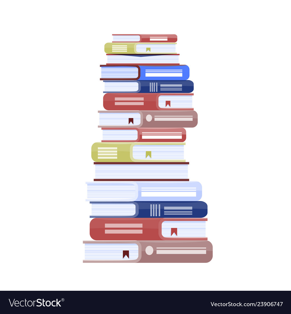 Pile books icon stack Royalty Free Vector Image