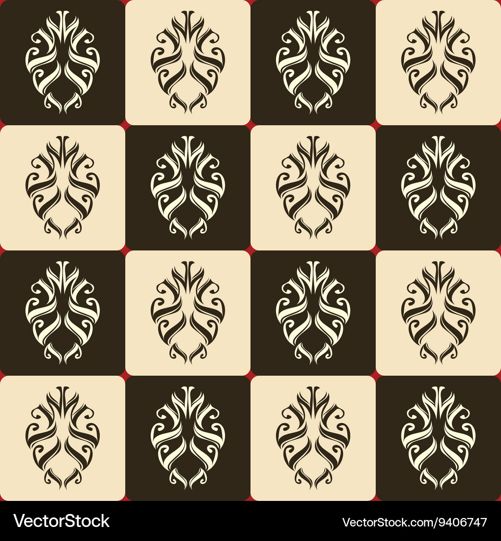 Seamless ornament pattern tile Royalty Free Vector Image