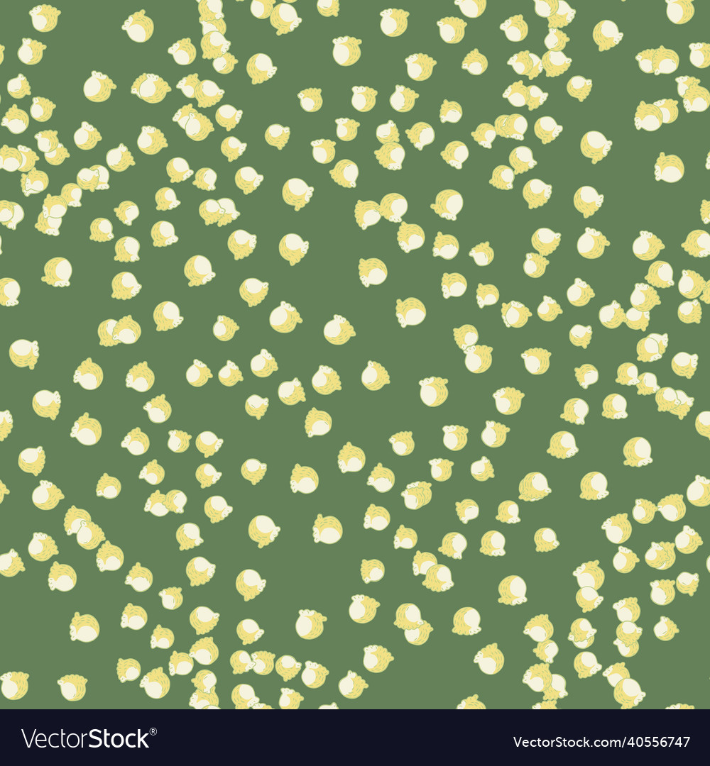 Seamless pattern with hand drawing lily vector image Seamless pattern with hand drawing lily